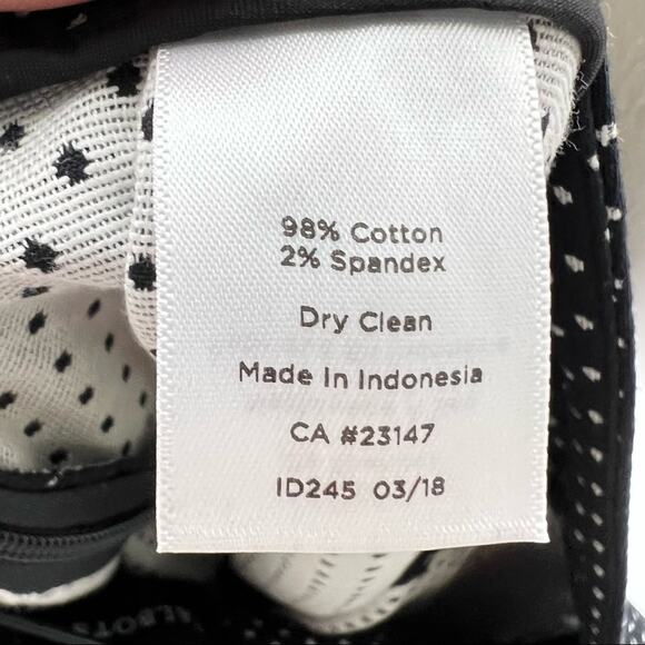 Talbots 8P  black polkadot Chatham ankle business casual dress pants B112 - Picture 7 of 8